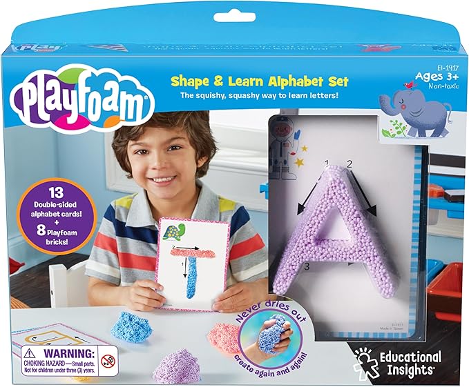 Playfoam Shape & Learn 26 Letter Alphabet Set | Slime, Putty and Playfoam