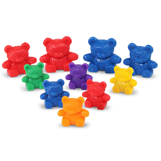 Three Bear Family® Rainbow™ Counters, Set of 96 | Phonics and English Activities