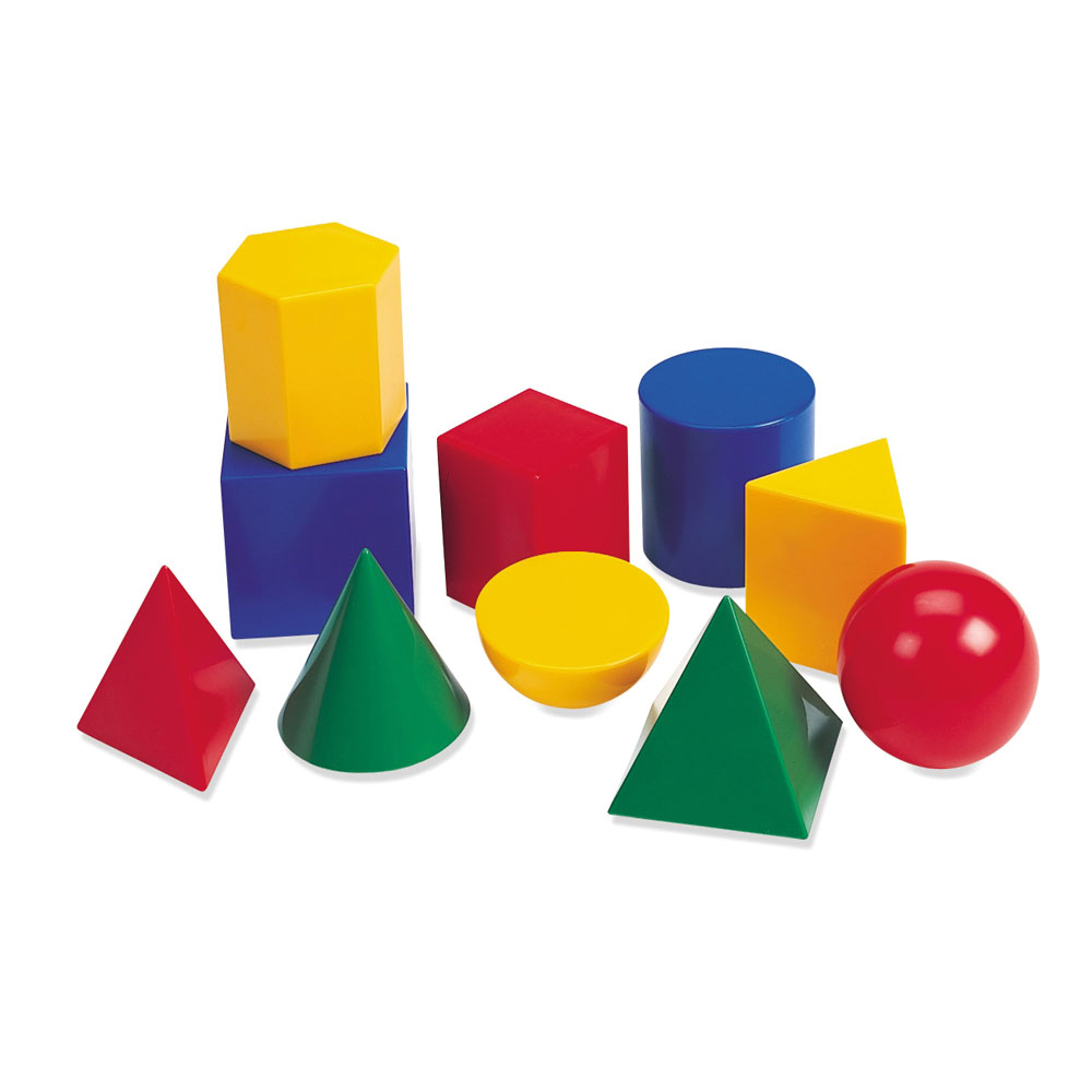 Large Plastic Geometric Shapes, Set of 10 | Maths Activities