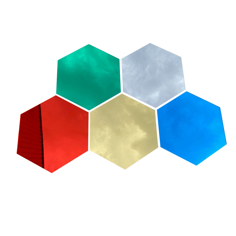 Coloured Hexagon Mirrors – 5 pcs | Sensory Tools