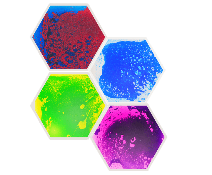 Hexagon Liquid Floor tile (Set of 4) | Sensory Tiles