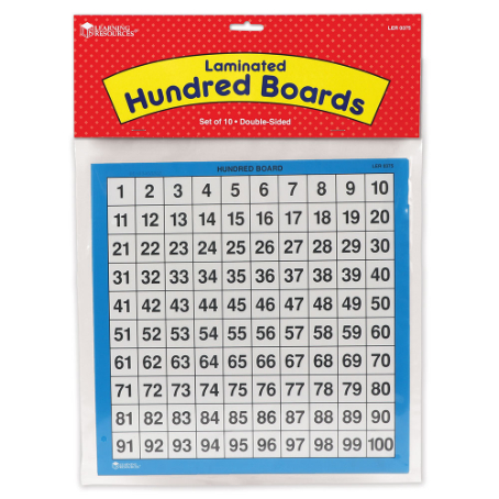 Laminated Hundreds Boards, Set of 10 | Phonics and English Activities