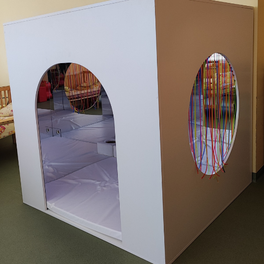 Large Wooden Padded Den for Bubble tube and Fibre Optics. | Sensory Tools