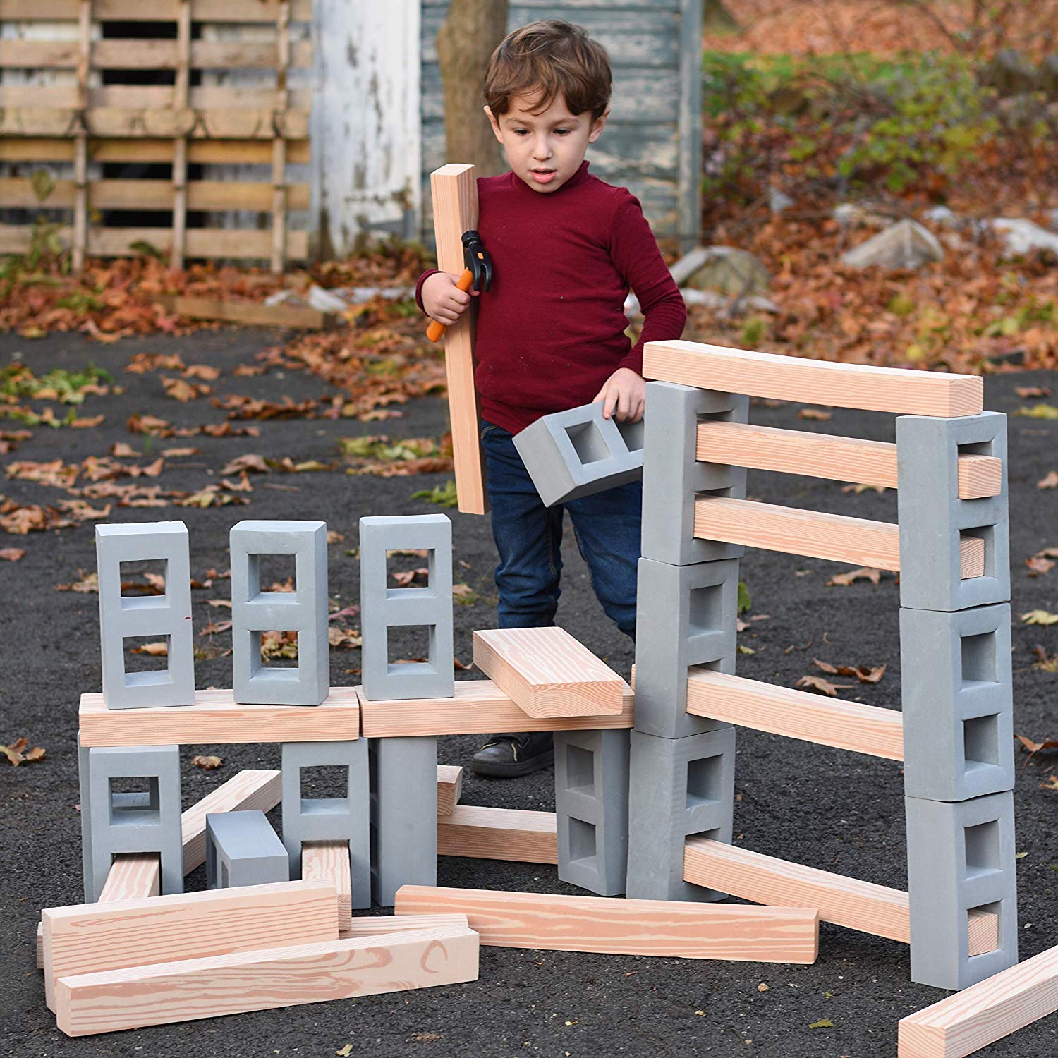 Life Like Wooden Beams (24 pc set) | Sensory Construction