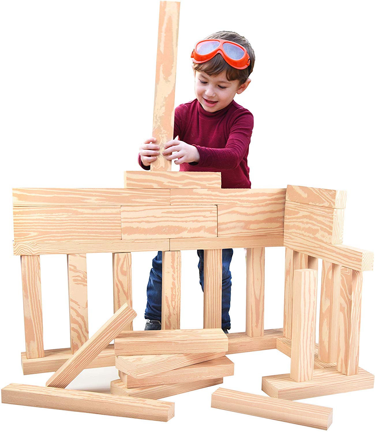 Life Like Wooden Beams (24 pc set) | Sensory Construction