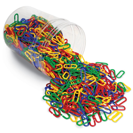 Link ‘N’ Learn® Links, 4 Colours, Set of 500 | Motor Skills