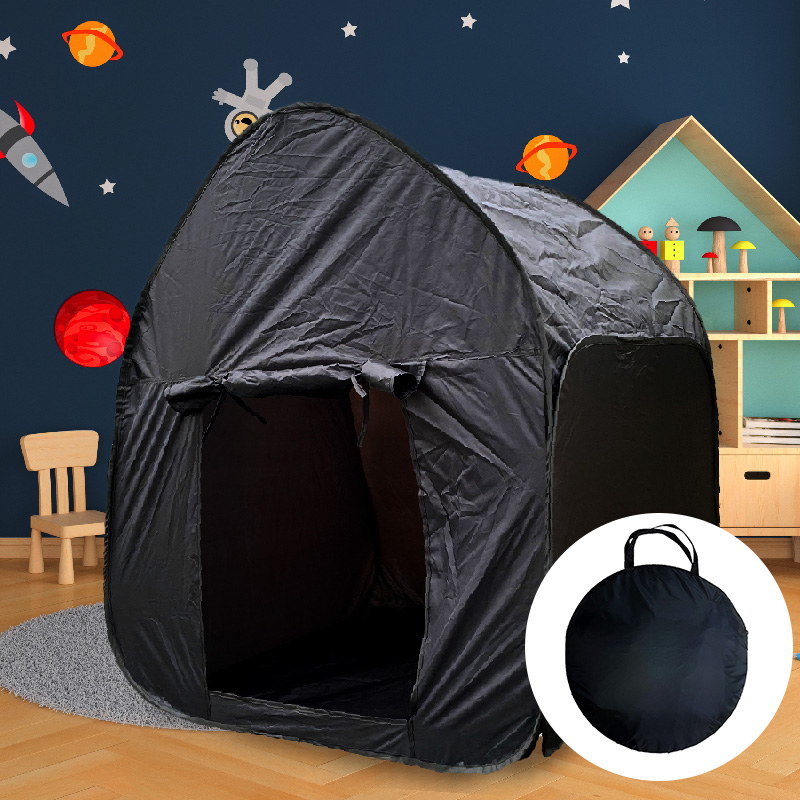 Black Sensory Pop Up Tent for Den Making with Carry Case 105cm | Sensory Tools