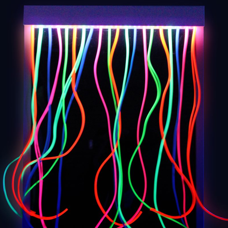 UV Mirror with Strands – 100 x 70cm Includes UV light Stip. | Ultraviolet