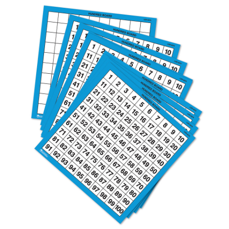 Laminated Hundreds Boards, Set of 10 | Phonics and English Activities