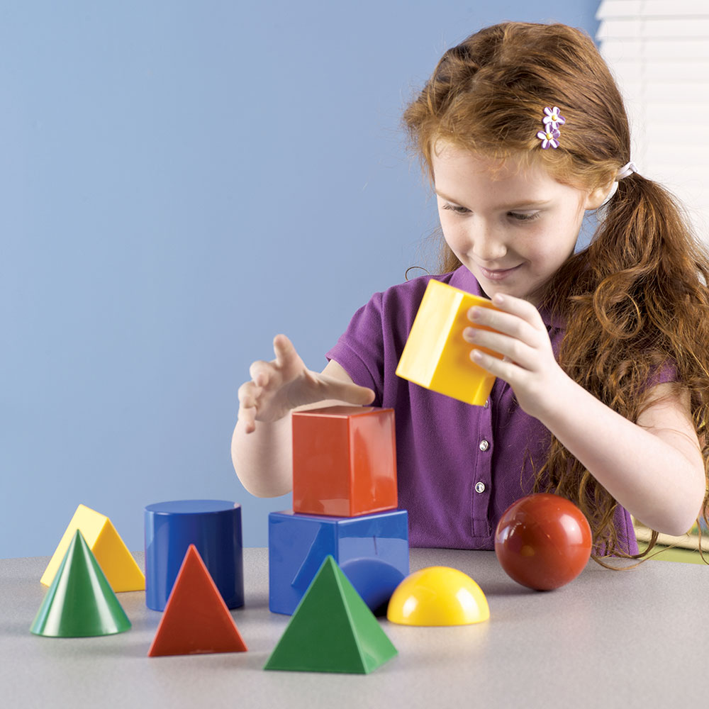 Large Plastic Geometric Shapes, Set of 10 | Maths Activities