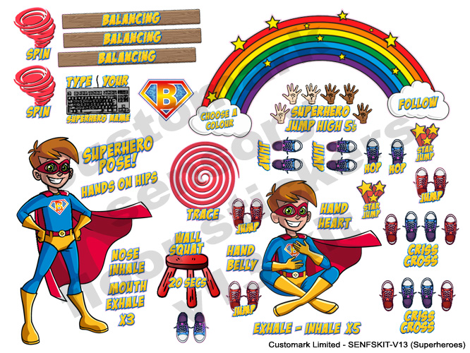 Sensory Path (Superhero theme) | PE Equipment