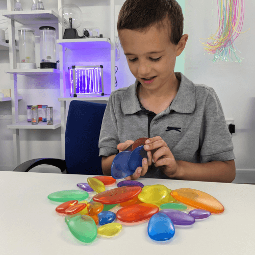 Coloured Acrylic Pebbles (30 pcs) | Sensory Tools