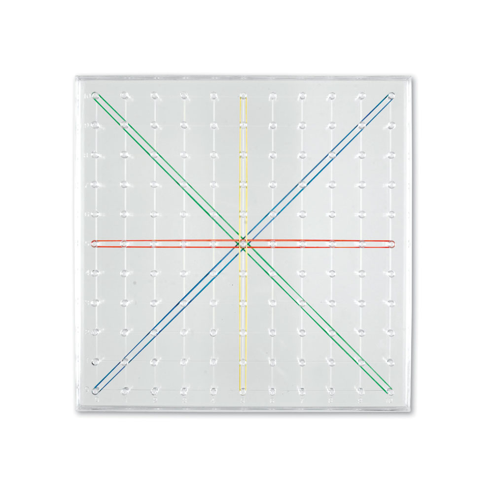 23Cm 11 X 11 Pin Transparent Geoboard | Maths Activities