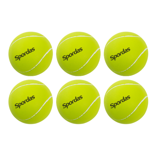 Set of 6 High Density Foam Tennis Balls | PE Equipment