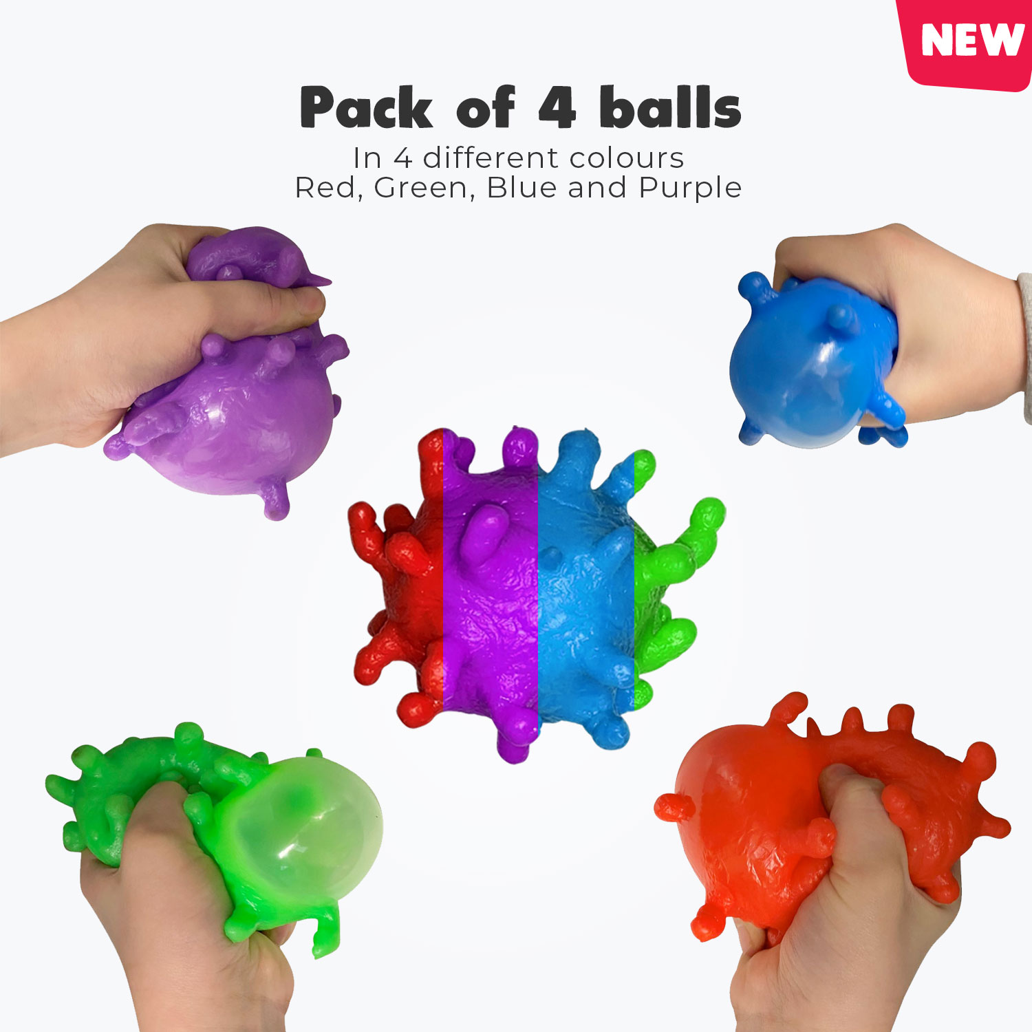 Puffer Stress Ball 4 pk | Sensory Balls