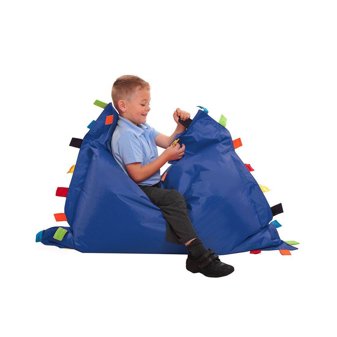 Sensory Touch Tags Blue Bean Bag Floor Cushion|Sensory Play