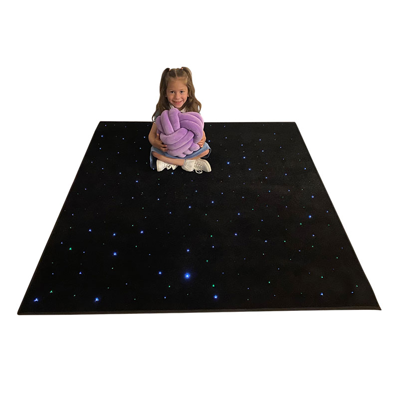 Square Sensory LED Carpet – Interactive 150x150cm | Fibre Optics