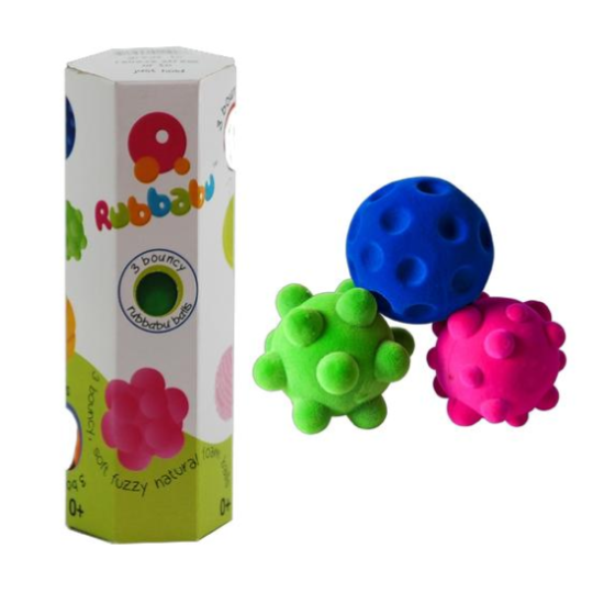 Set of 3 Rubbabu Mini Sensory Balls | Sensory Balls