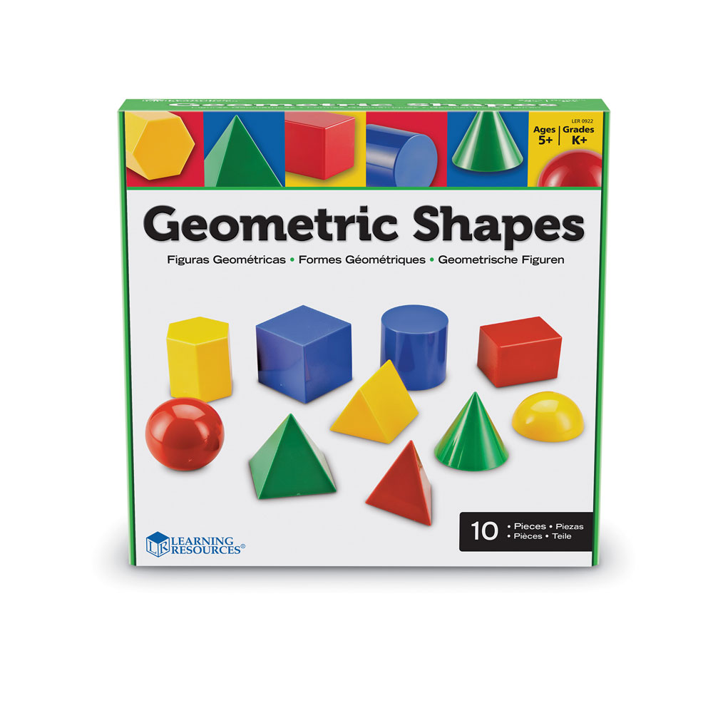 Large Plastic Geometric Shapes, Set of 10 | Maths Activities