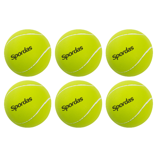 Set of 6 High Density Foam Tennis Balls | PE Equipment