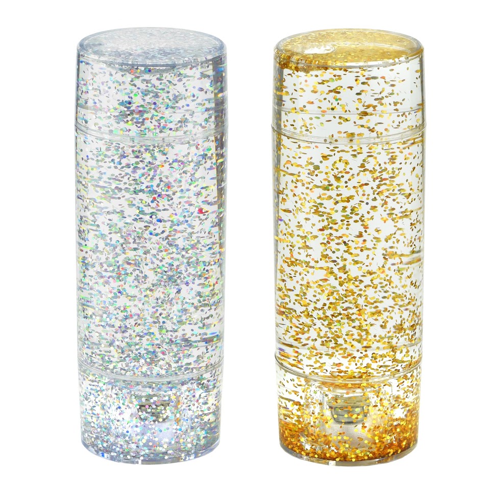 Gold and Silver Glitter Shake & Shine Set of 2 | Sensory Room Equipment